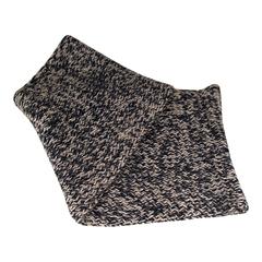 Hermes Scarf "Infini Torsades" Alpaca and silk Blue / white Color 2012