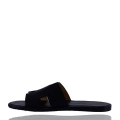 Hermes Men Sandals Izmir Veau Leather Black Color 42 Size 2017
