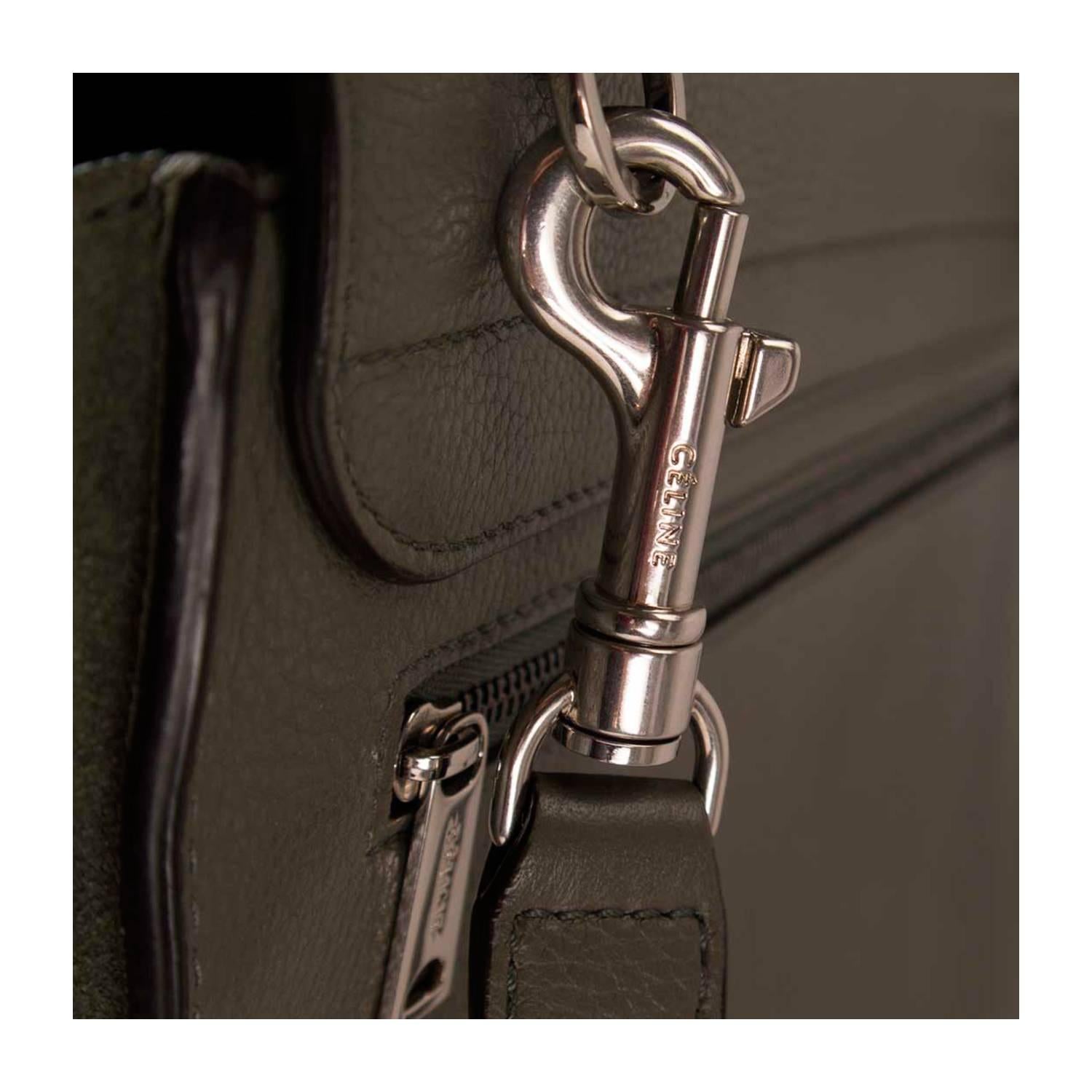 Celine Handbag Trapeze Long Strap Grey Color 2013. For Sale 1