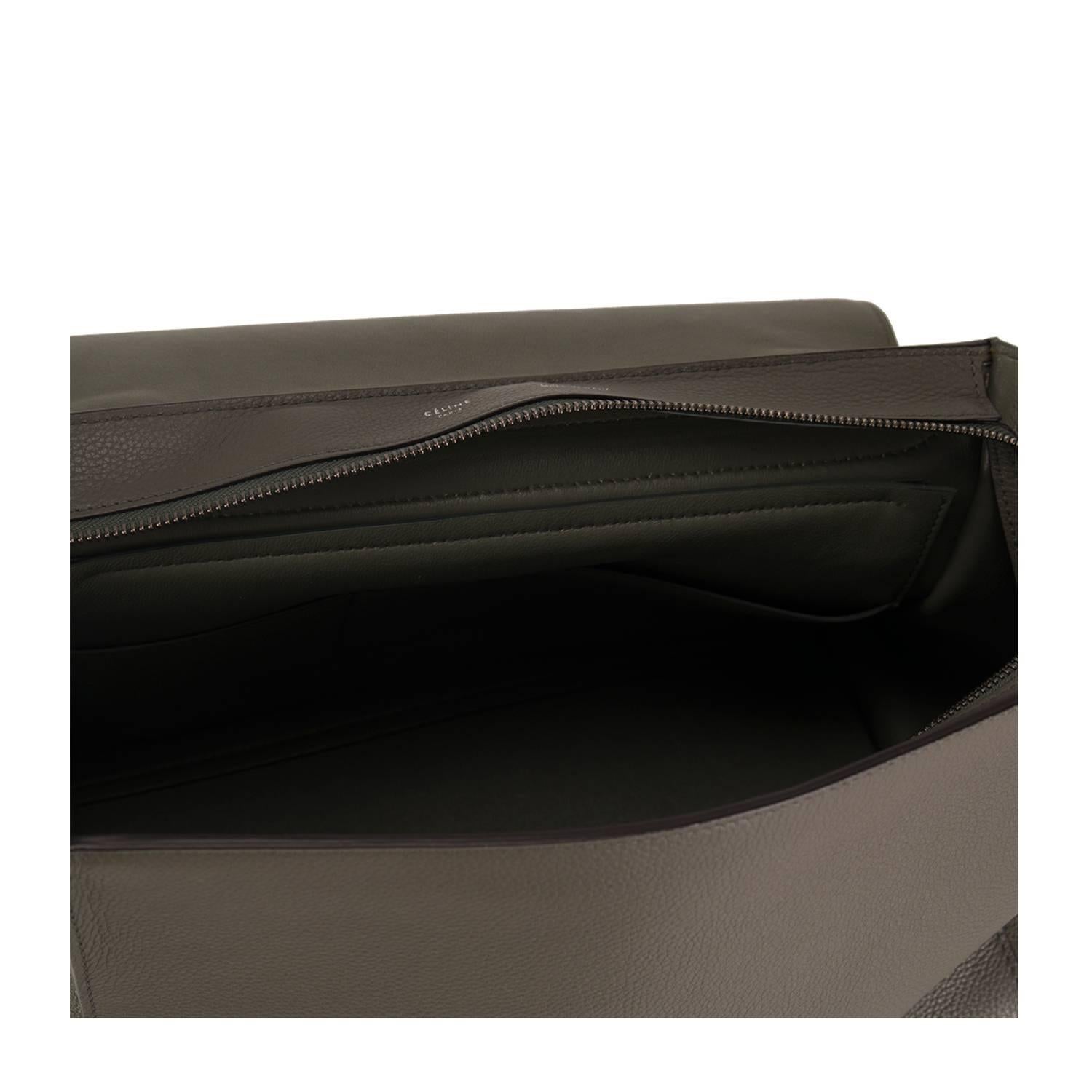 Celine Handbag Trapeze Long Strap Grey Color 2013. For Sale 3