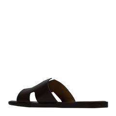 Hermes Men Sandals Izmir Veau Leather Moka Color 43 Size 2016