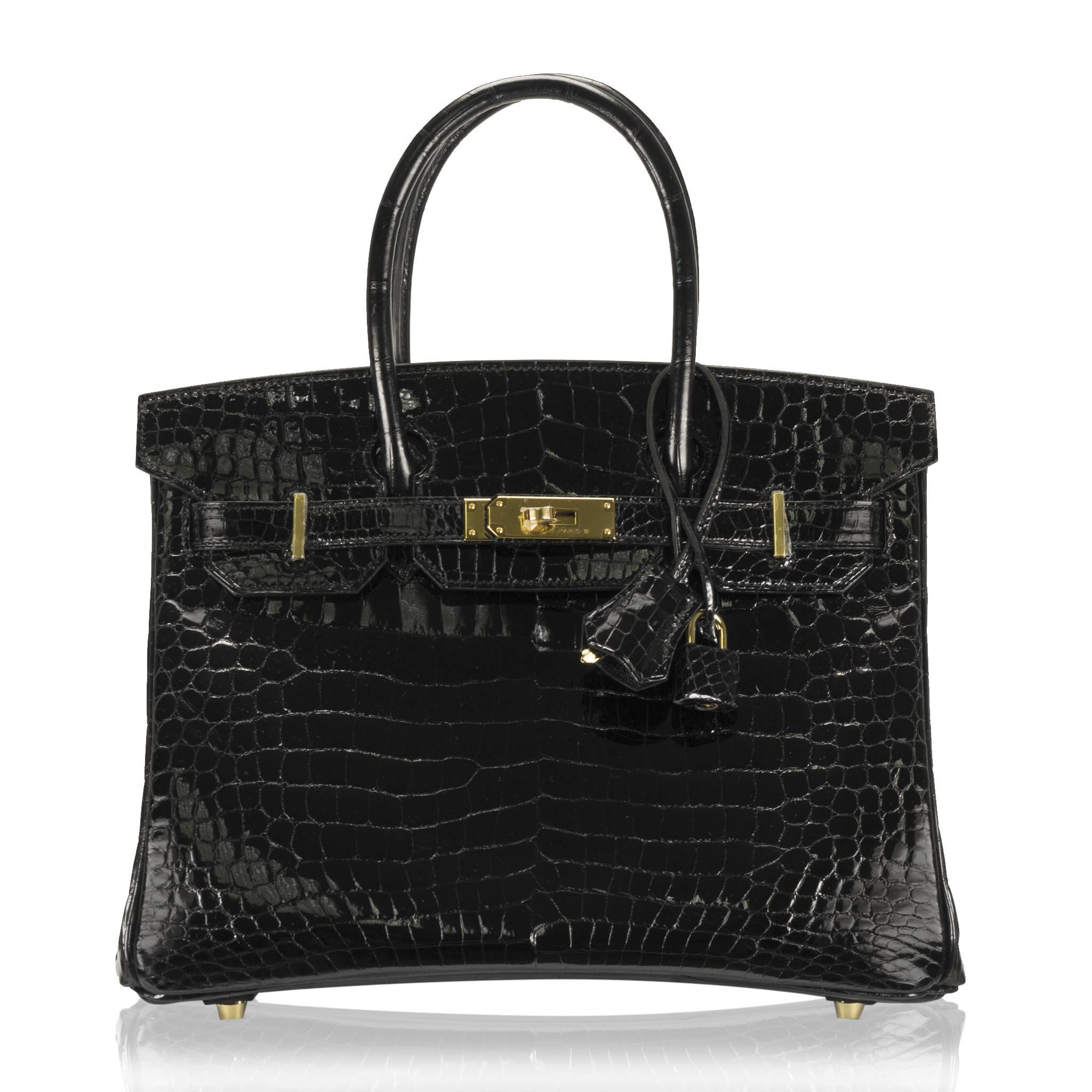 Hermes Birkin 30 Crocodilus Porosus Leather Black Shiny Color GHW 2017

Pristine condition. Pre-owned and never used.

Bought it in Hermes store in 2017.

Model: Birkin 30.

Composition: Crocodilus Porosus Leather.

Size:  11.81 x 8.66 x 6.29 inch /