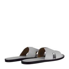 Hermes Men Sandals "Izmir" Veau Leather White Color 40 Size 2017