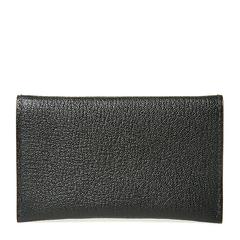 Hermes "Enveloppe" Business Card Holder Goat Mysore Leather 89 Black Color