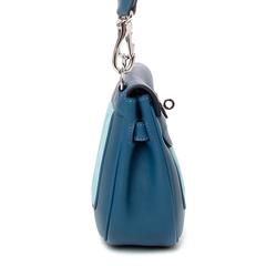 Hermes "Berline 21" Veau Two Leathers Blue Color PHW