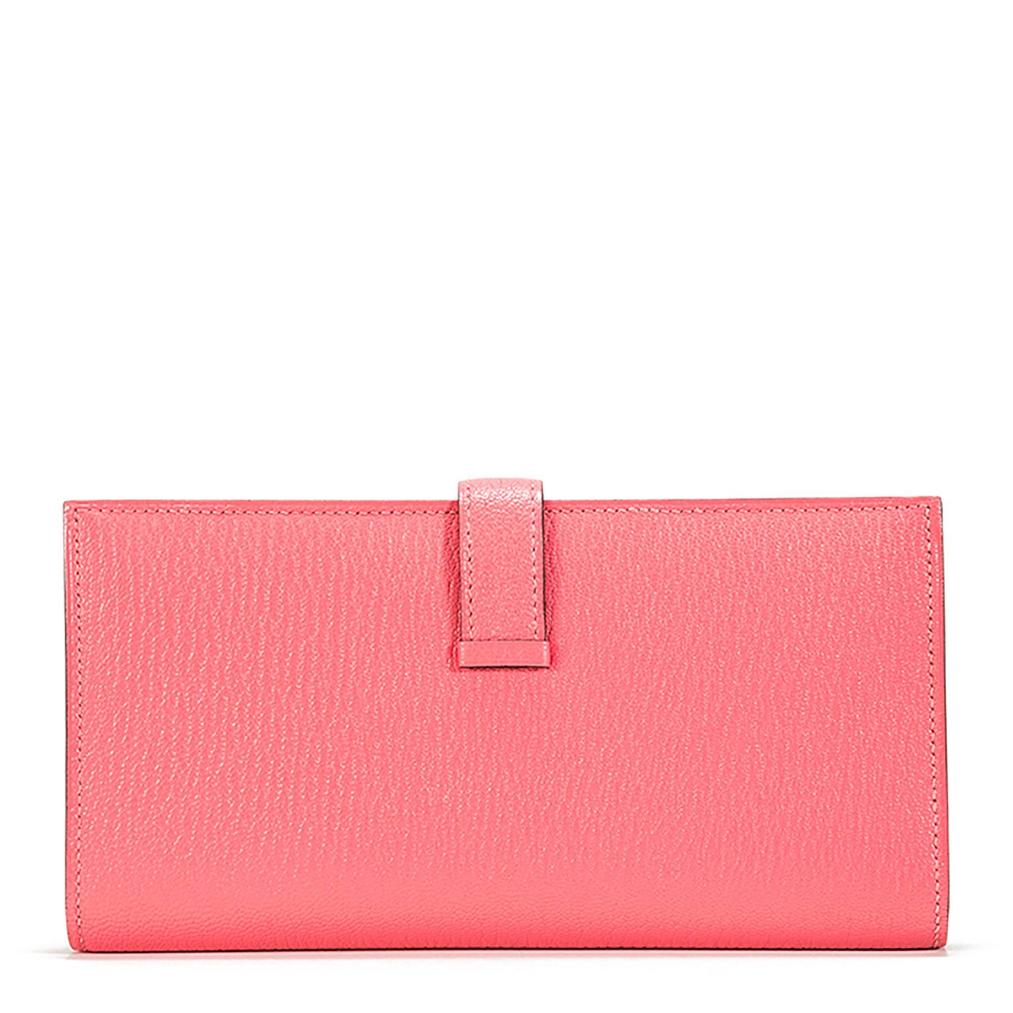 Hermes "Bearn" Wallet Epsom Leather Pink Color PHW

Pristine condition. Pre-owned and never used

Model: Bearn

Composition: Epsom

Color: Pink

Hardware: Palladium

Stamp: X

Measures: 6.88 H inch X 3.74 inch D / 17.5 cm H x 9.5 cm