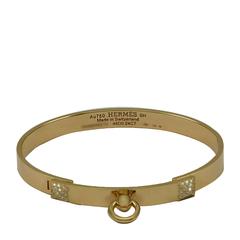 Hermes Bracelet "Dog Collar" Collier de Chien (CDC) Pink Gold 48 Diamonds PM