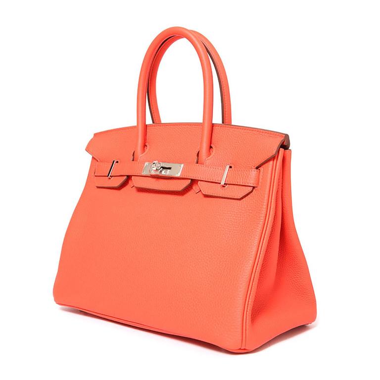 Hermes Birkin 30 Togo Leather 9T Capuccine Color PHW at 1stDibs