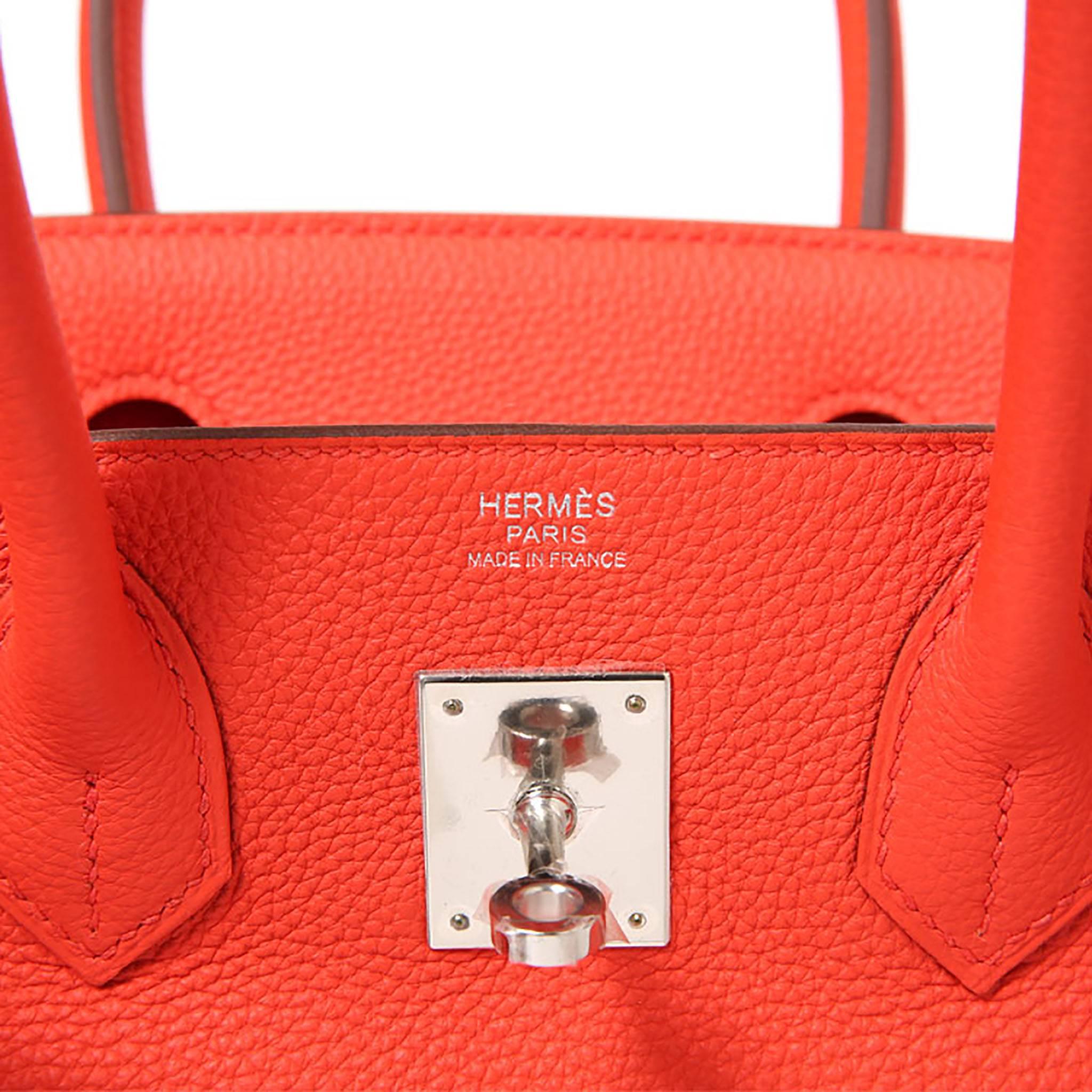Women's Hermes Birkin 30 Togo Leather 9T Capuccine Color PHW