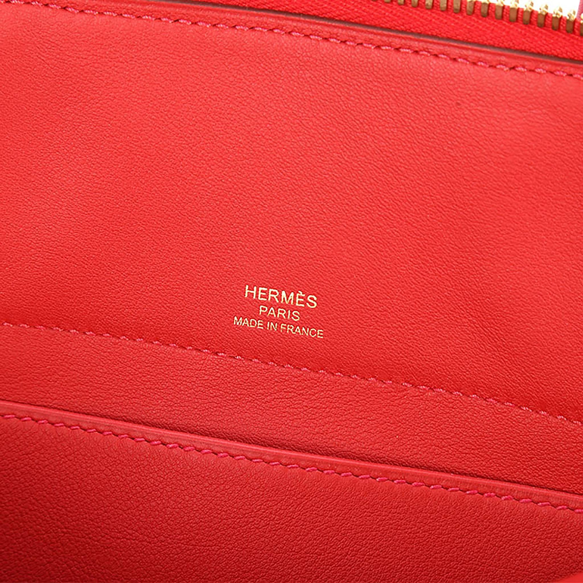 Hermes Bolide Secret 23 Veau Leather Red Color GHW 1