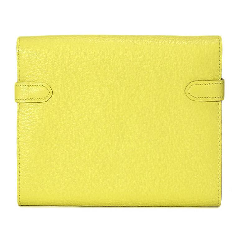Hermes Kelly Wallet Leather Yellow Color GHW at 1stDibs