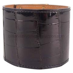 HERMES Bracelet CUIR  SL EXTREME ALLIGATOR LISSE Black  2015.