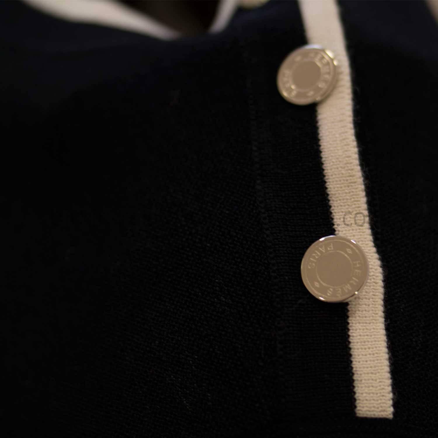 Women's HERMES Sweater 36  JEUX DE POINTS MERINOS Navy Blue 2015