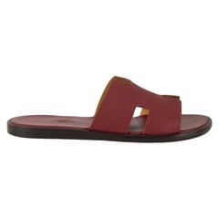 HERMES SANDALS IZMIR Epsom leather 41 Red 2015.