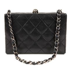 Chanel Black Quilted Leather Mini Box Bag 11