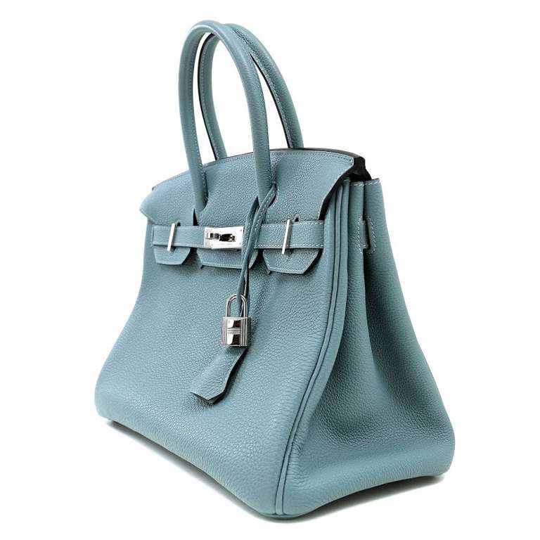 Hermes Birkin Ciel Togo In Excellent Condition In Malibu, CA