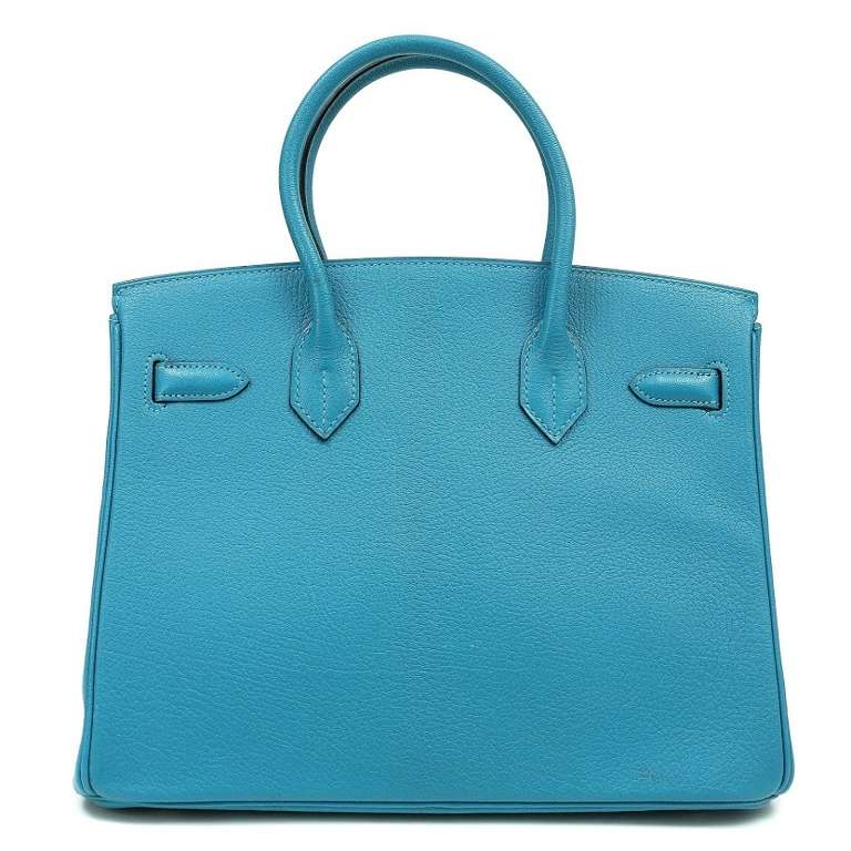 Women's Hermes Birkin Turquoise Chevre Bag
