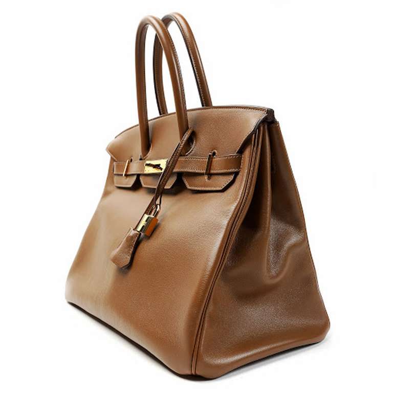Hermes Alezan Tan Birkin Bag 35cm In Excellent Condition In Malibu, CA