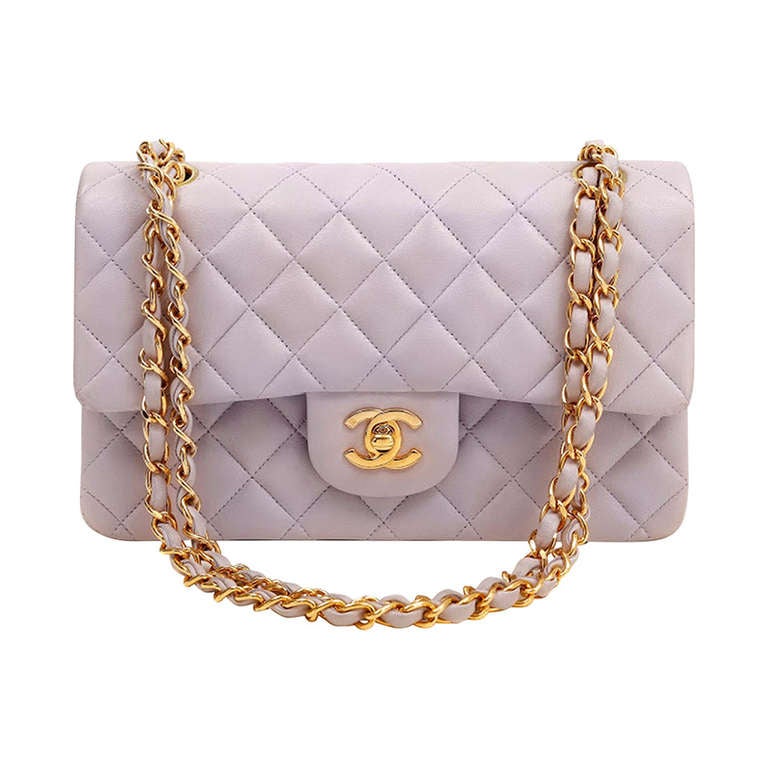 Chanel Rare Lavender Quilted Classic 2.55 Double Flap Bag ❤ liked on  Polyvore in 2023