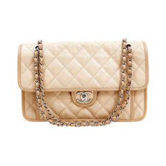 Chanel Beige Caviar Flap Bag