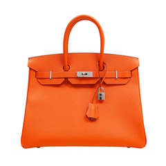 Hermes 35cm Orange Togo Birkin Bag