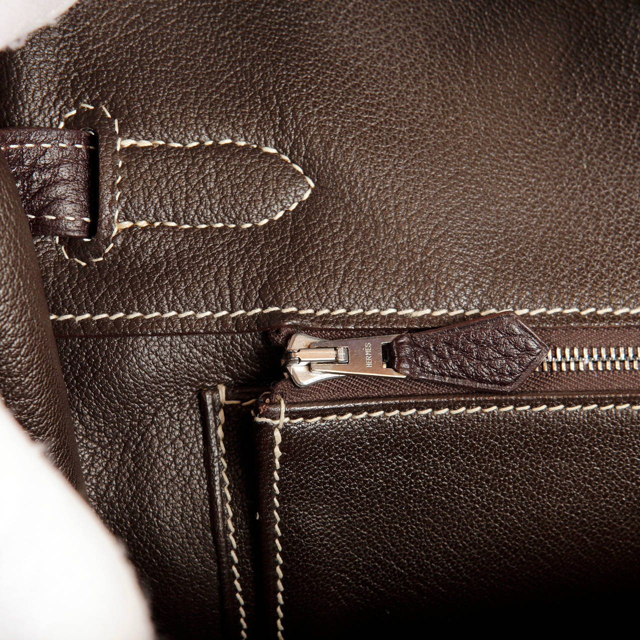 Hermes Ebene Fjord Leather 35 cm Birkin Bag- Ebony 4