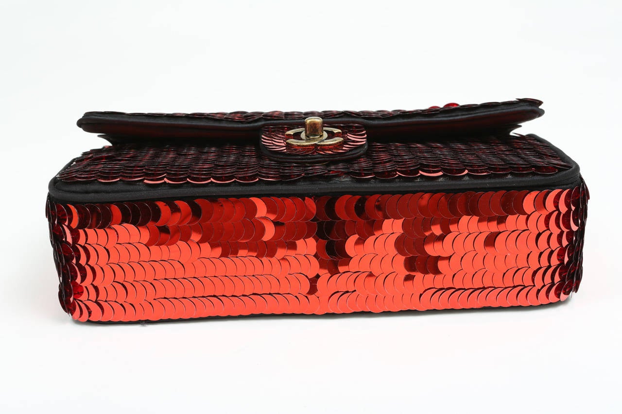 red sequin purse