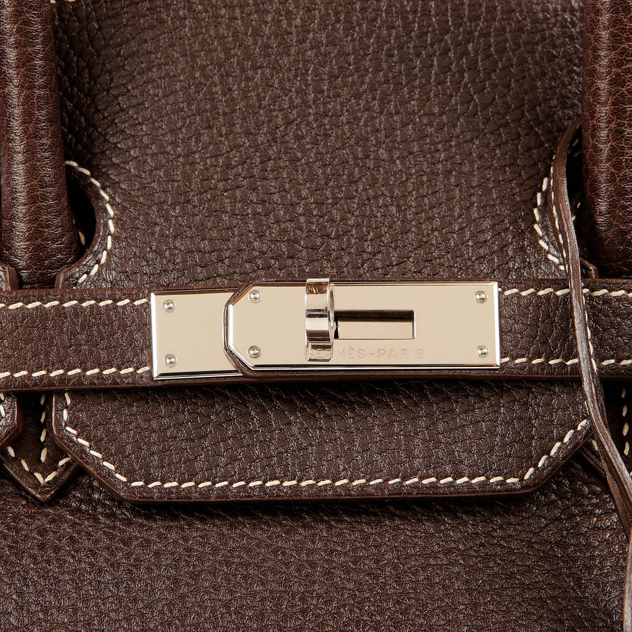 Hermes Ebene Fjord Leather 35 cm Birkin Bag- Ebony 1