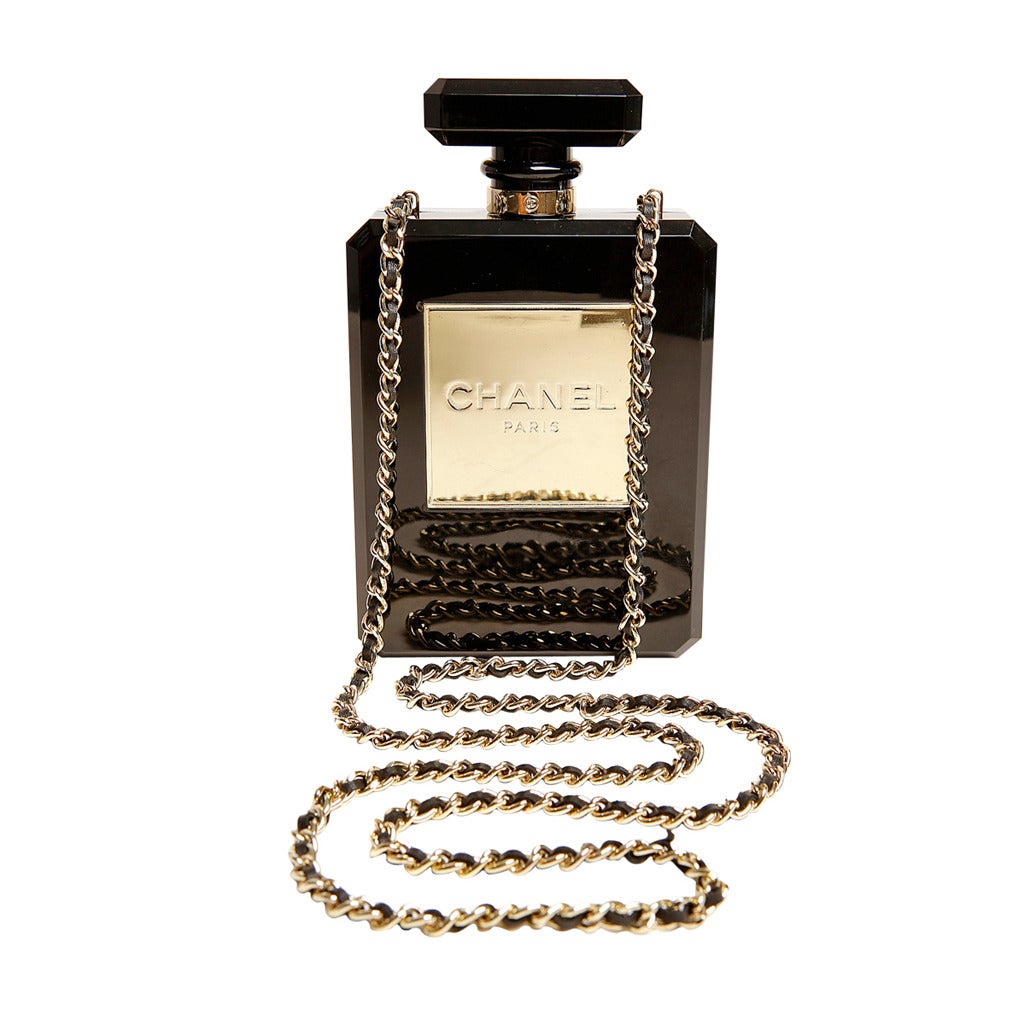 Chanel Black Perfume Bottle Bag- RARE