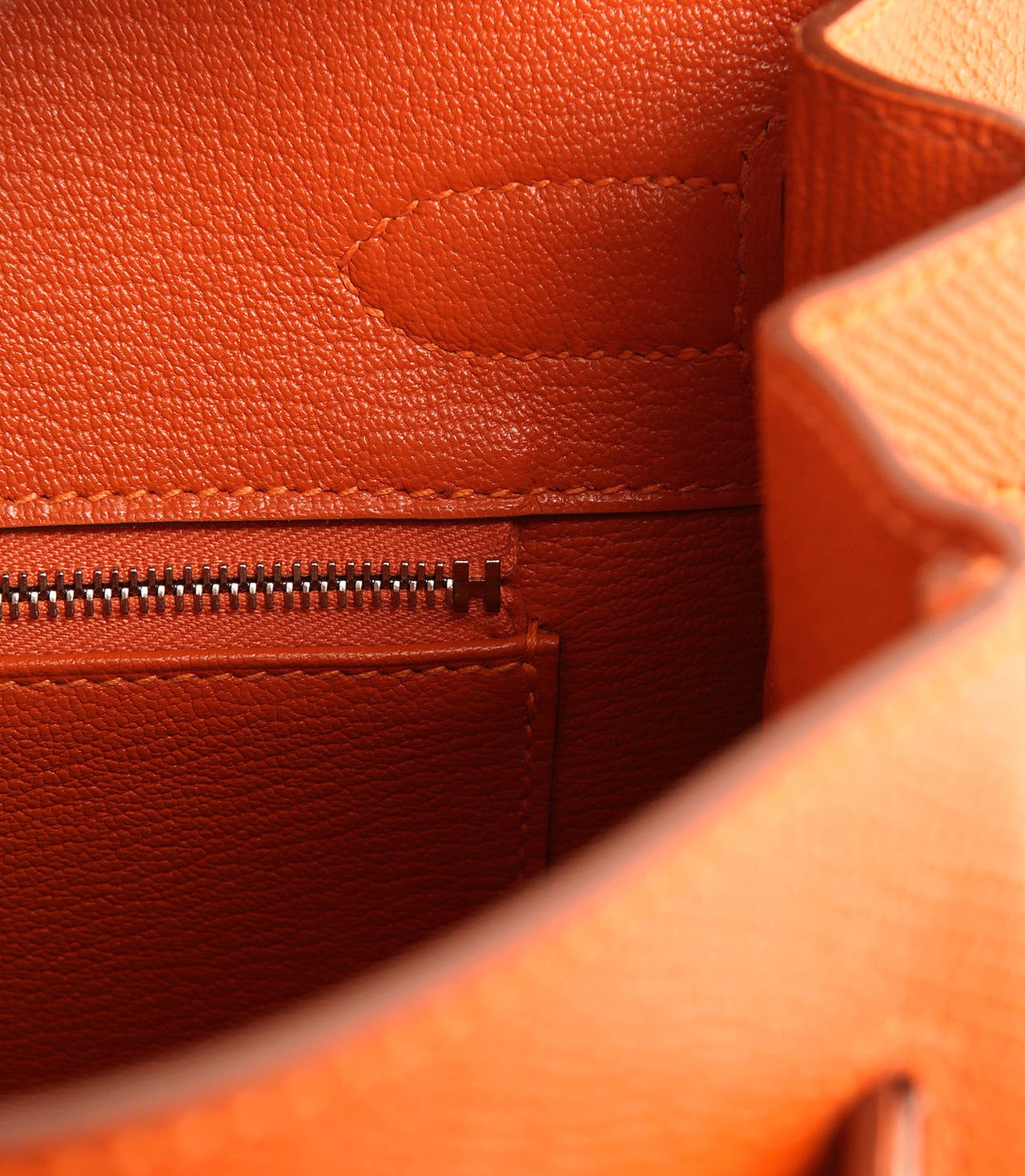 Hermes Orange 30 cm Birkin- Epsom Leather, PHW 5
