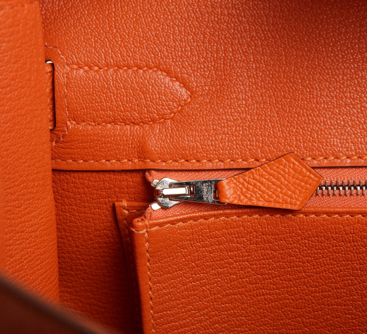 Hermes Orange 30 cm Birkin- Epsom Leather, PHW 4