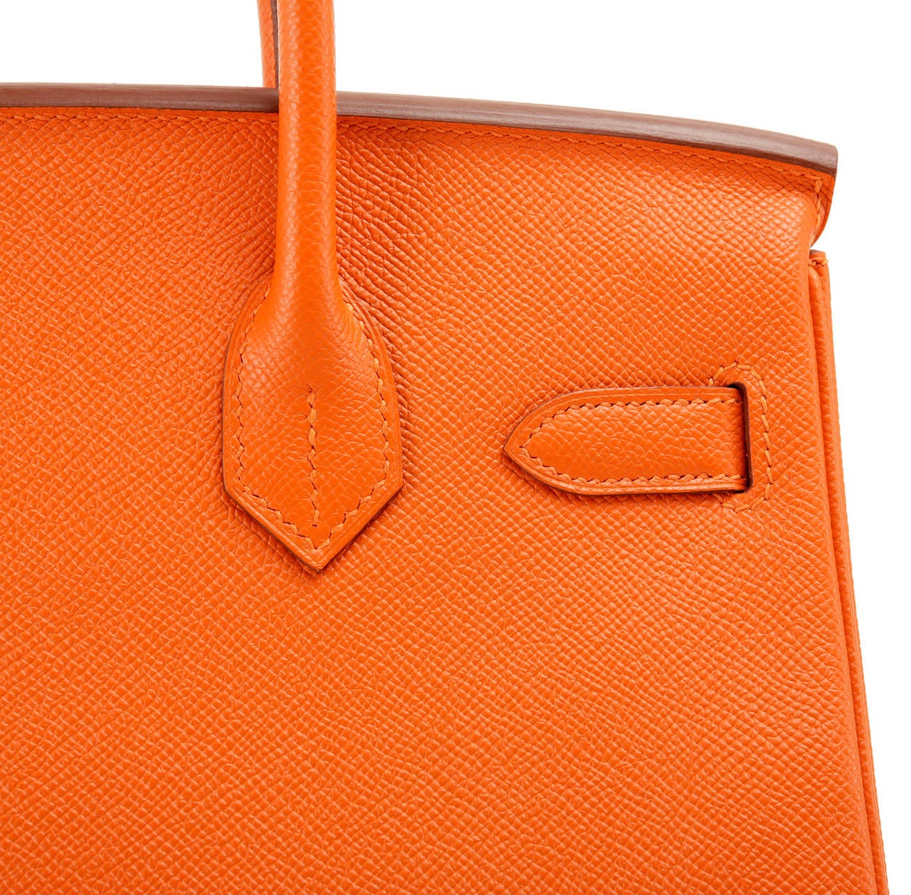 Hermes Orange 30 cm Birkin- Epsom Leather, PHW 6