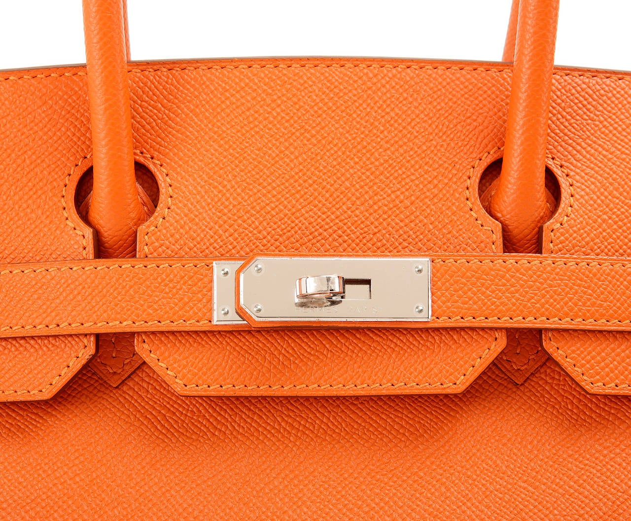 Hermes Orange 30 cm Birkin- Epsom Leather, PHW 3