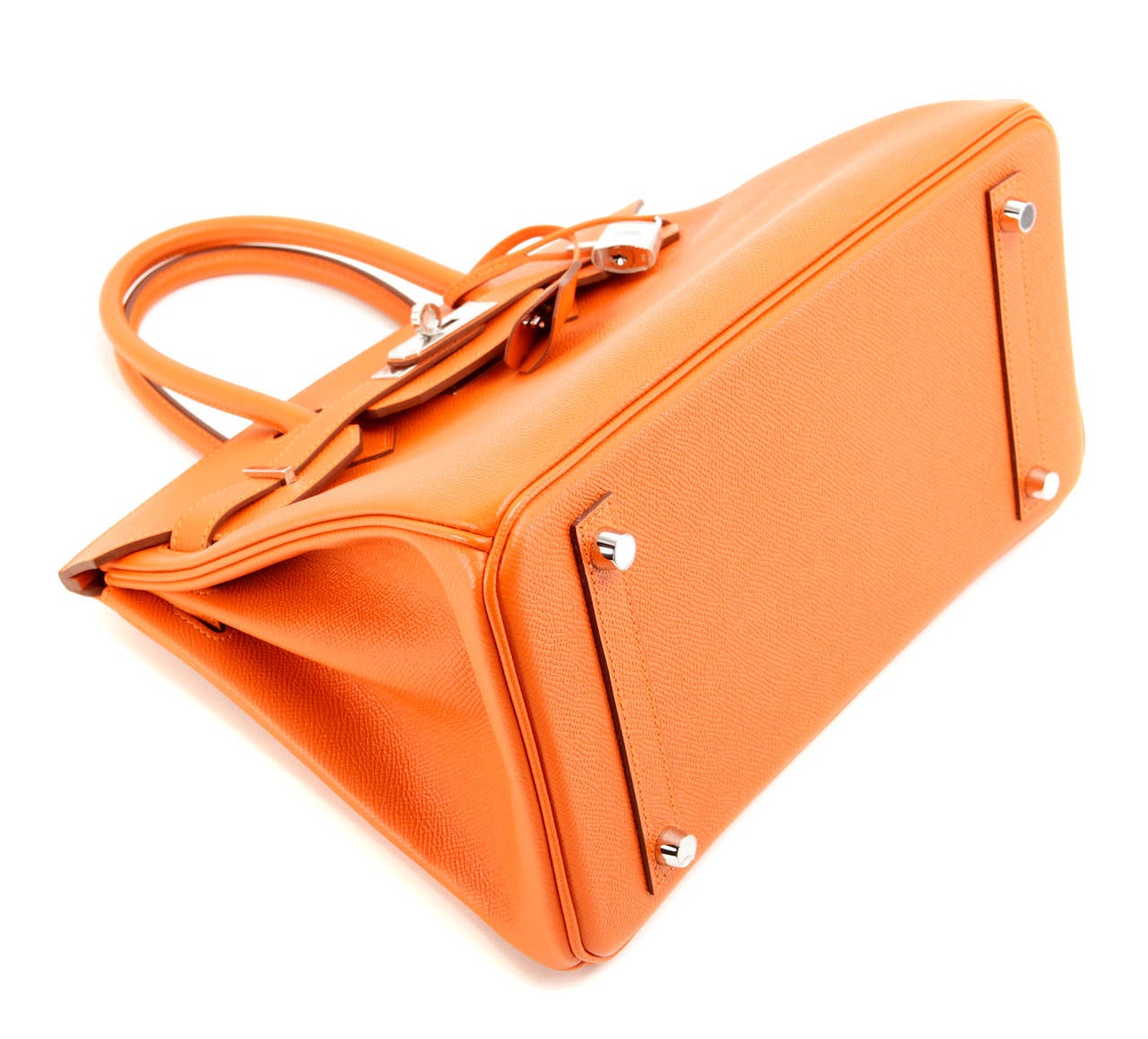 Hermes Orange 30 cm Birkin- Epsom Leather, PHW 1