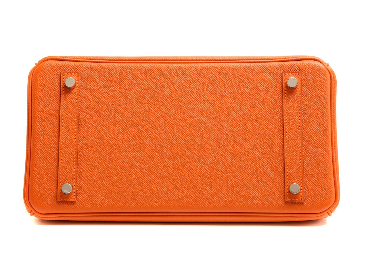Women's Hermes Orange 30 cm Birkin- Epsom Leather, PHW