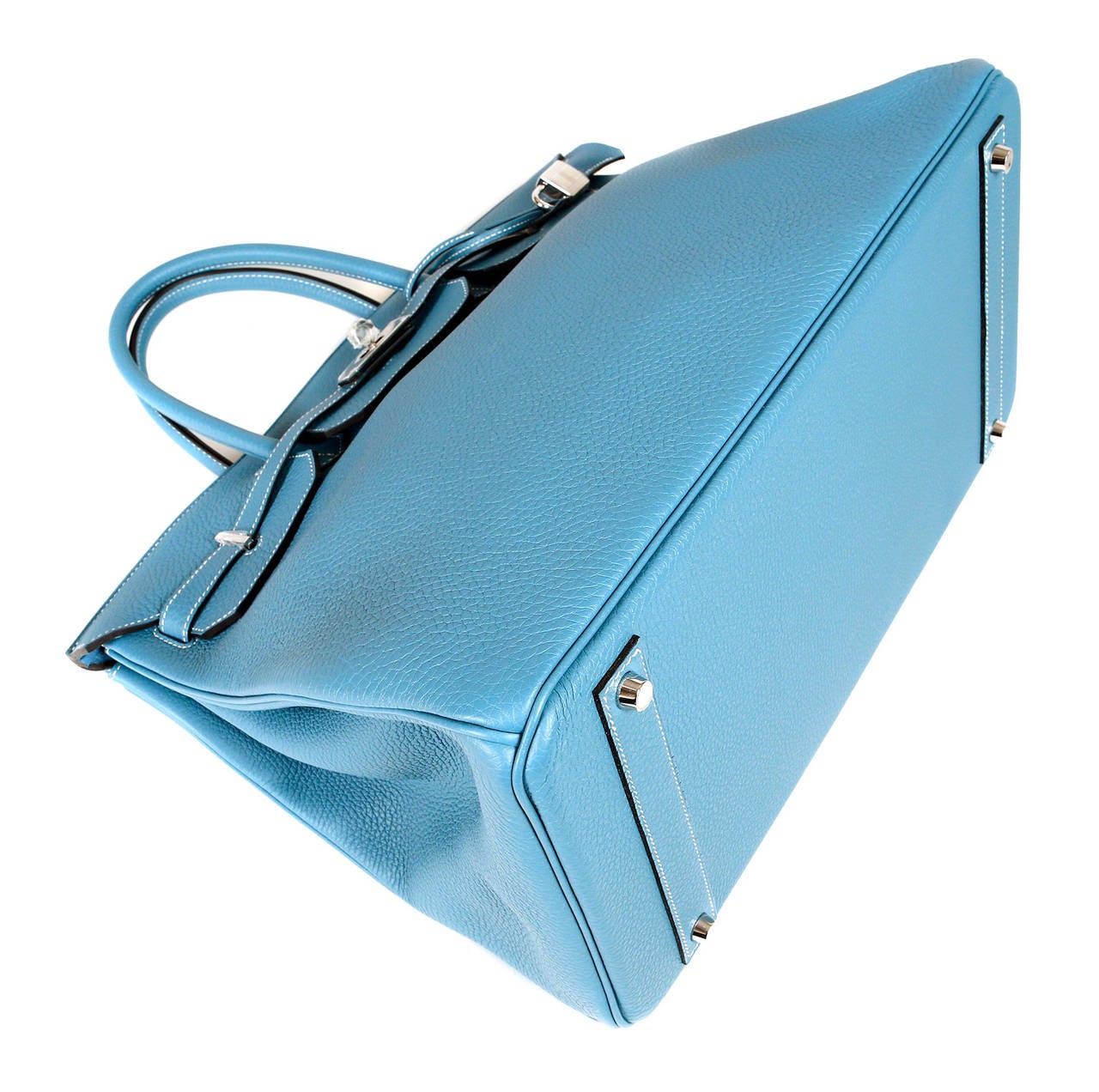 Hermes Blue Jean Birkin Bag- 40 cm Togo Leather PHW 1