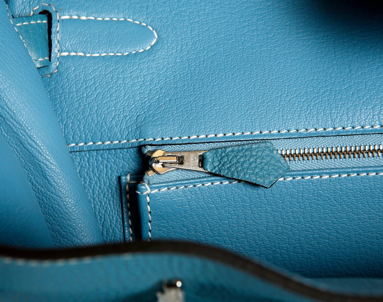 Hermes Blue Jean Birkin Bag- 40 cm Togo Leather PHW 5