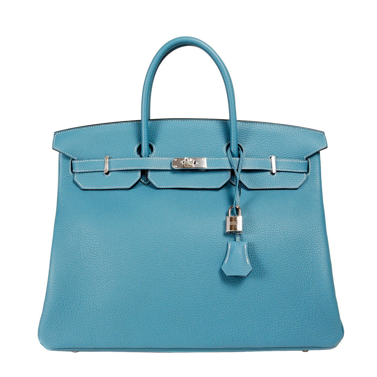 Hermes Blue Jean Birkin Bag 40 cm Togo Leather PHW at 1stDibs