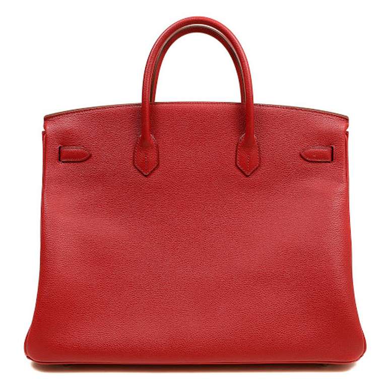 Hermes Red Epsom 40cm Birkin Bag In New Condition In Malibu, CA