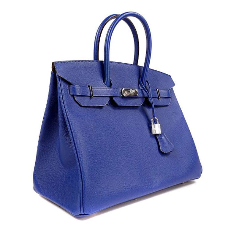 Hermes Electric Blue 35cm Epsom Birkin Bag at 1stdibs