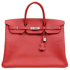 Hermes Red Epsom 40cm Birkin Bag