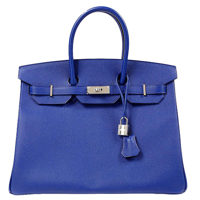 Hermes Electric Blue 35cm Epsom Birkin Bag at 1stdibs
