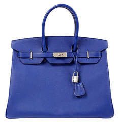 Hermes Electric Blue 35cm Epsom Birkin Bag