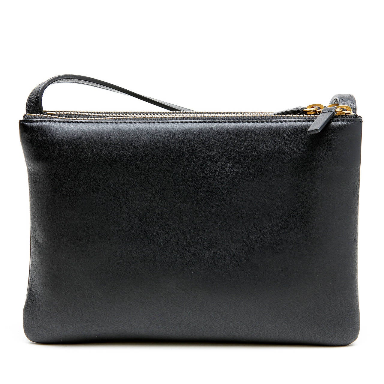celine black leather handbag trio  