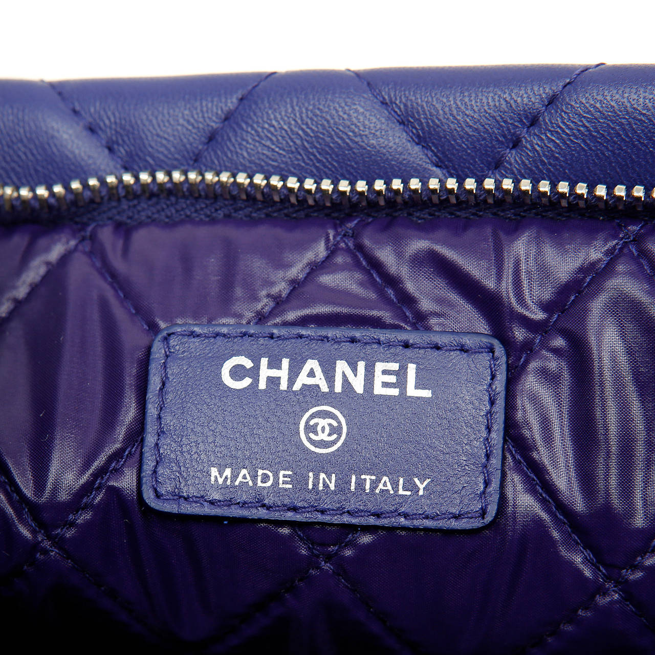 Chanel Purple Quilted Leather Clutch For Sale 4