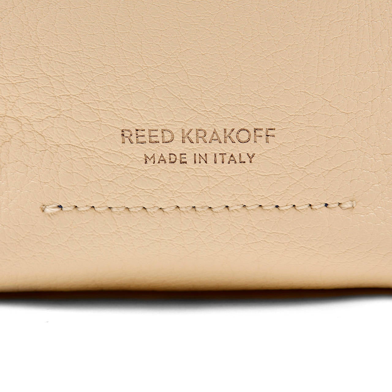 Reed Krakoff Krush Two Tone Leather Tote Bag- Camel Beige 3