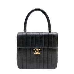 Chanel Black Leather Mini Kelly Bag at 1stDibs