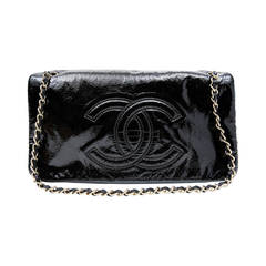 Chanel Black Patent Vinyl Flap Bag