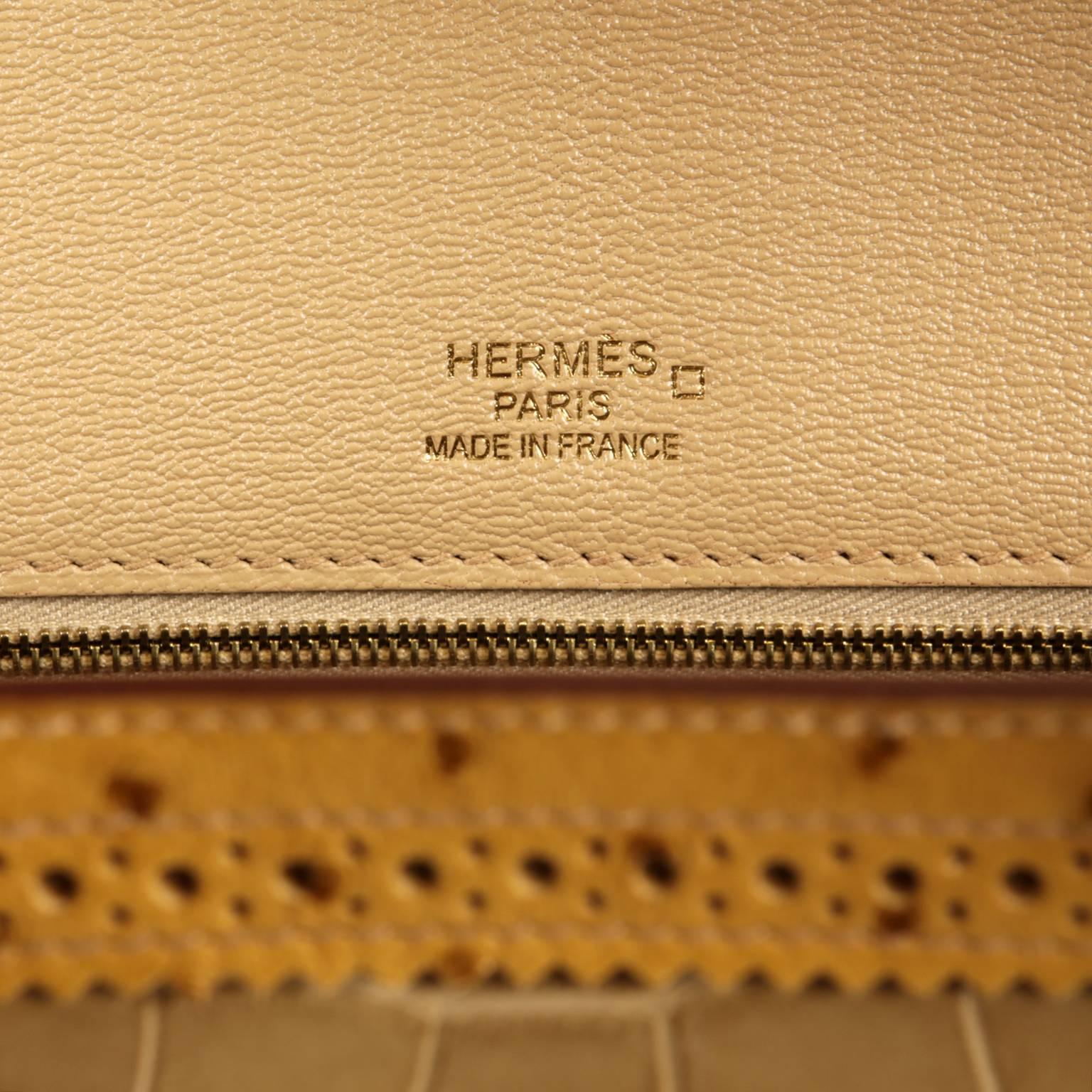 Hermès Grand Marriage Tri Skin Ghillies 35 cm Birkin- Camel 1