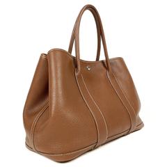 Hermès Gold Leather 36 cm Garden Party Tote
